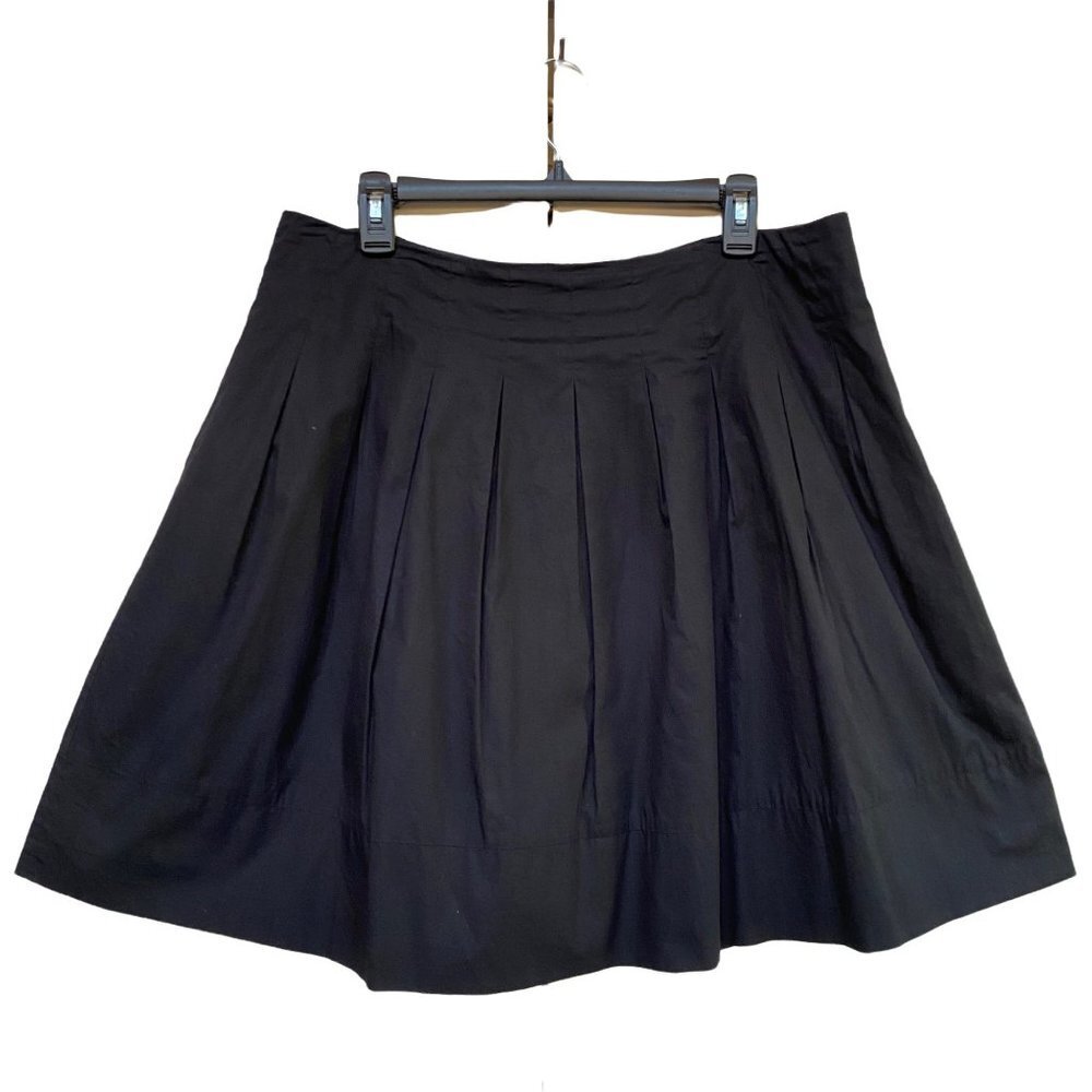 Saks Fifth Avenue Womens Skirt Size 12 Large Pleated A-line Black Flared - Picture 12 of 12